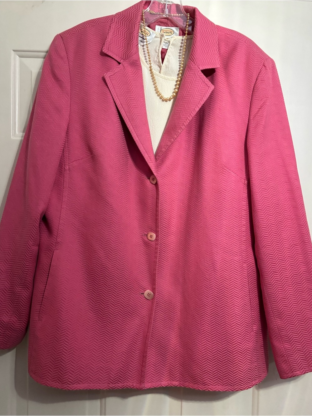 Talbots Tailored Chevron-Textured Blazer